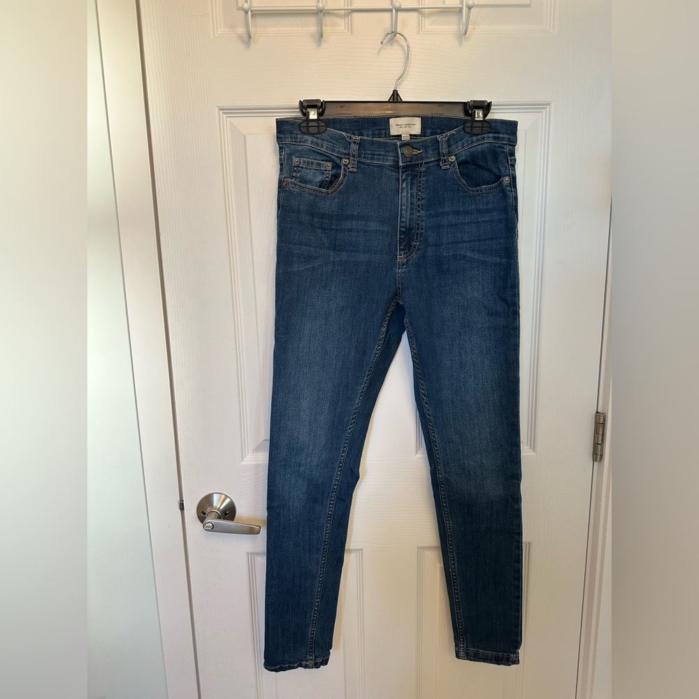 french connection high rise skinny jeans - size 8